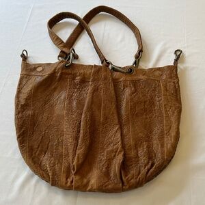 AllSaints Anatolian Washed Leather Hobo Shoulder Bag  Brown Retail $298
